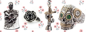 Plant and Floral Motifs in Biker and Gothic Jewelry