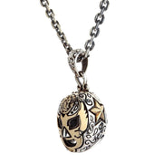 Lucha Libre Mexican Mask Sterling Silver Brass Necklace [2]
